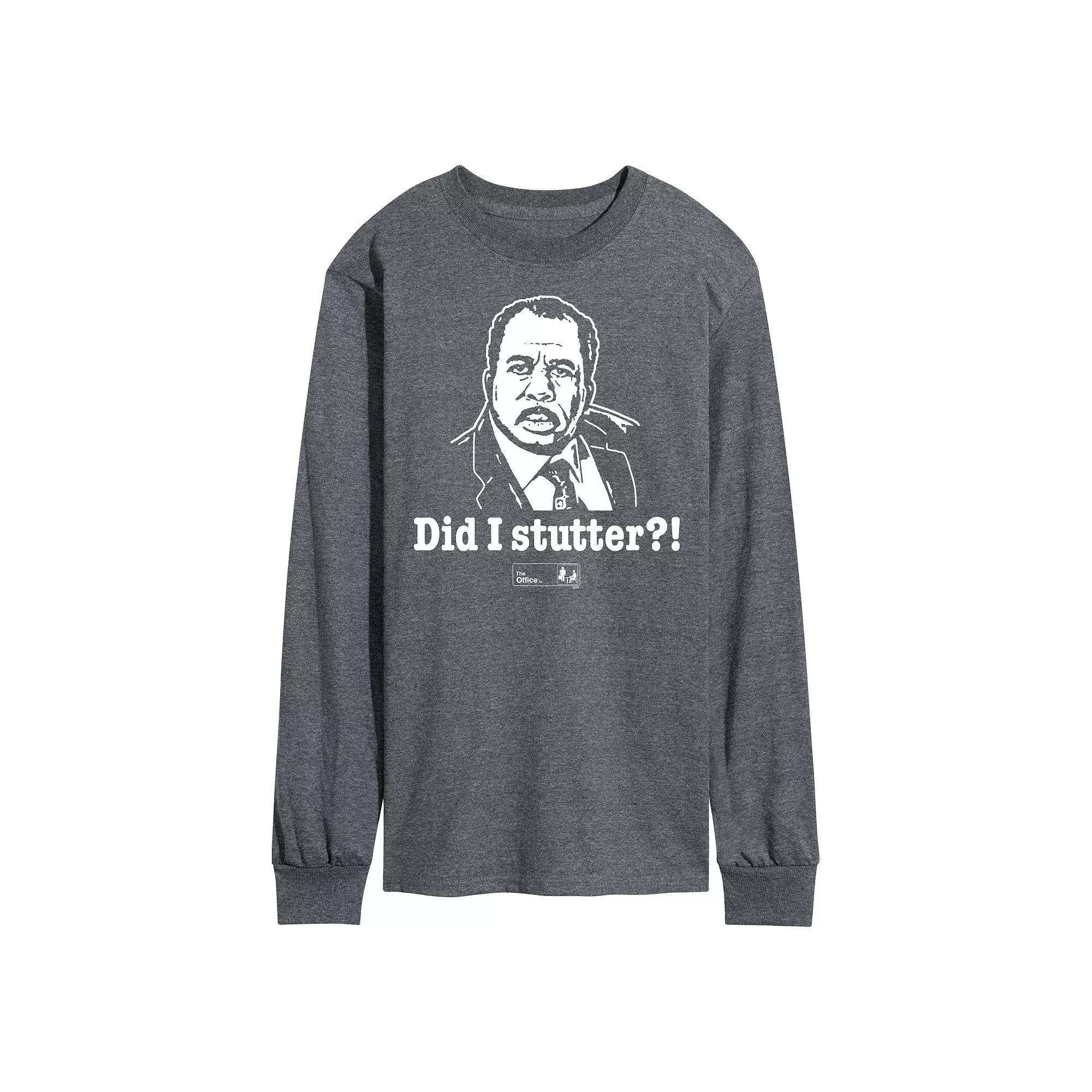 Men's The Office Did I Stutter Long Sleeve Tee,  Product Image