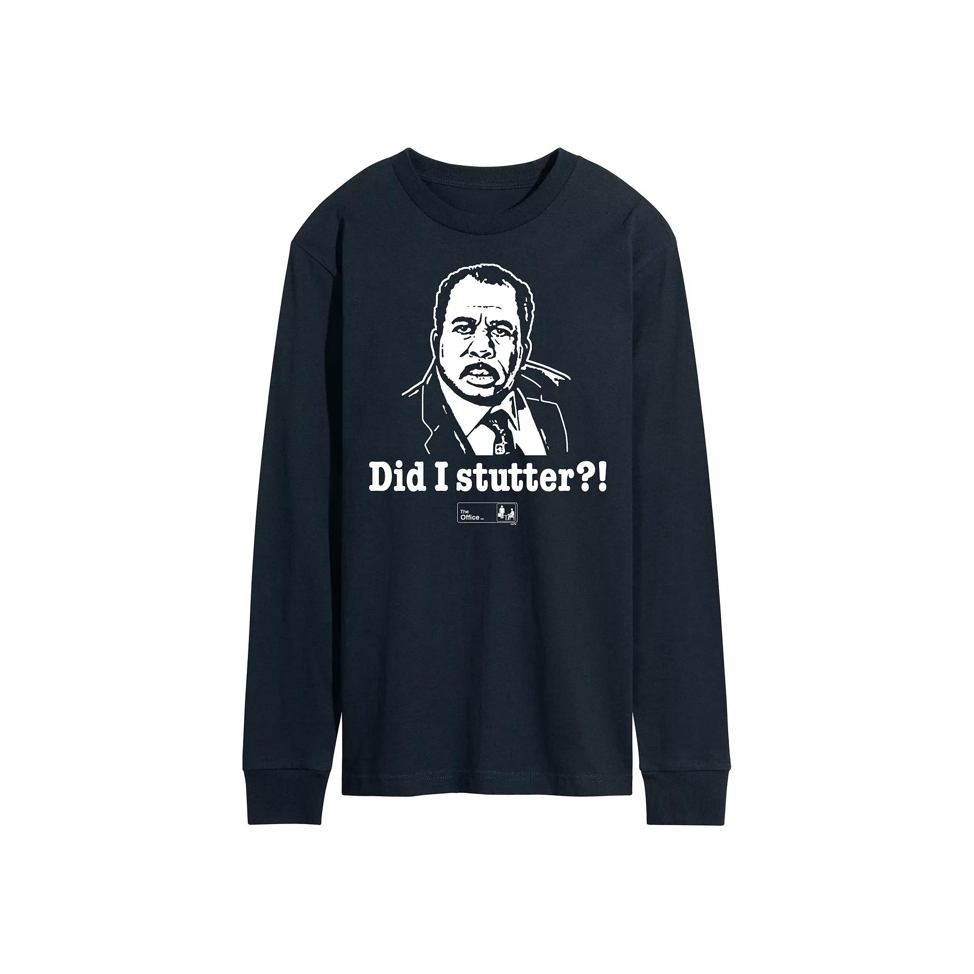 Men's The Office Did I Stutter Long Sleeve Tee,  Product Image