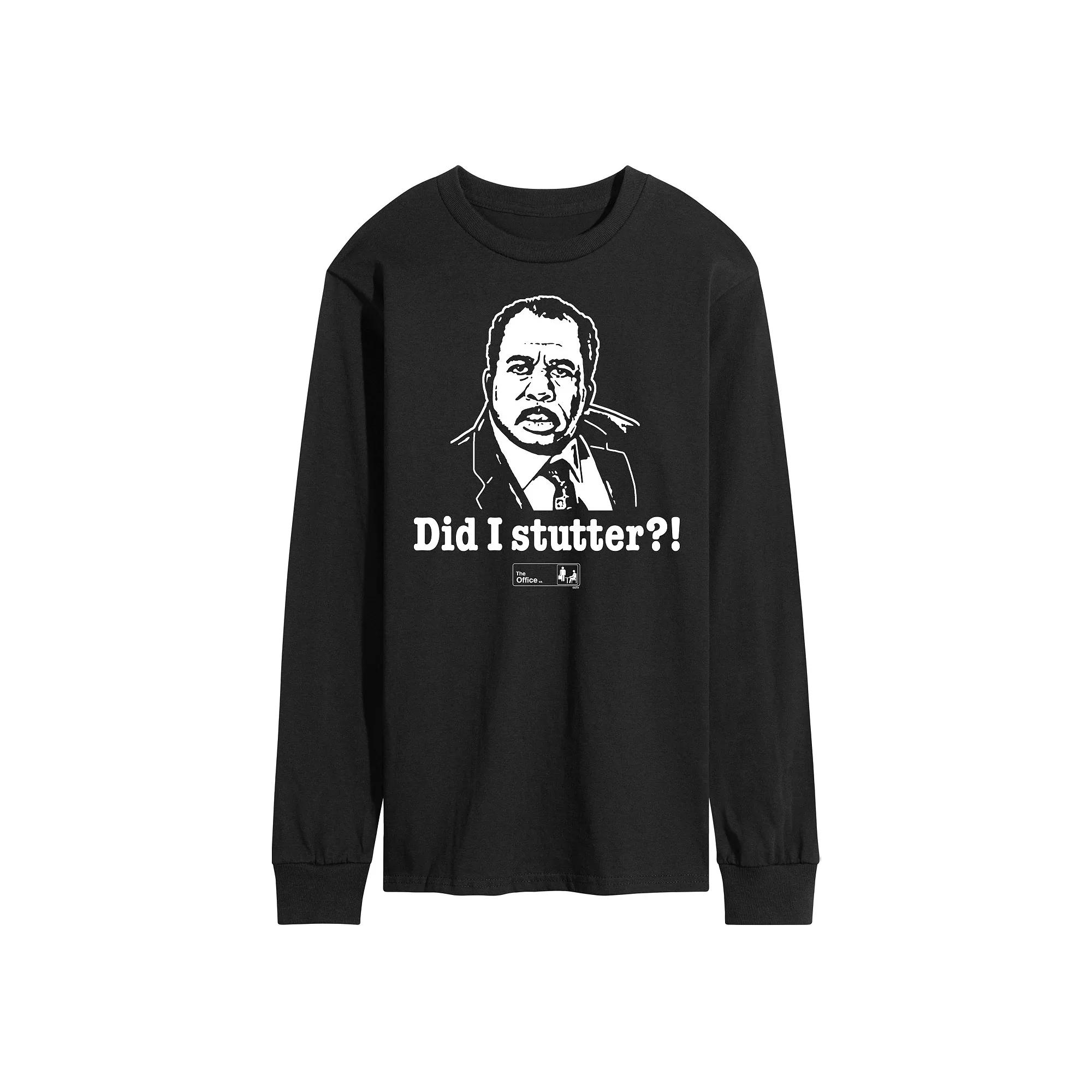 Men's The Office Did I Stutter Long Sleeve Tee,  Product Image