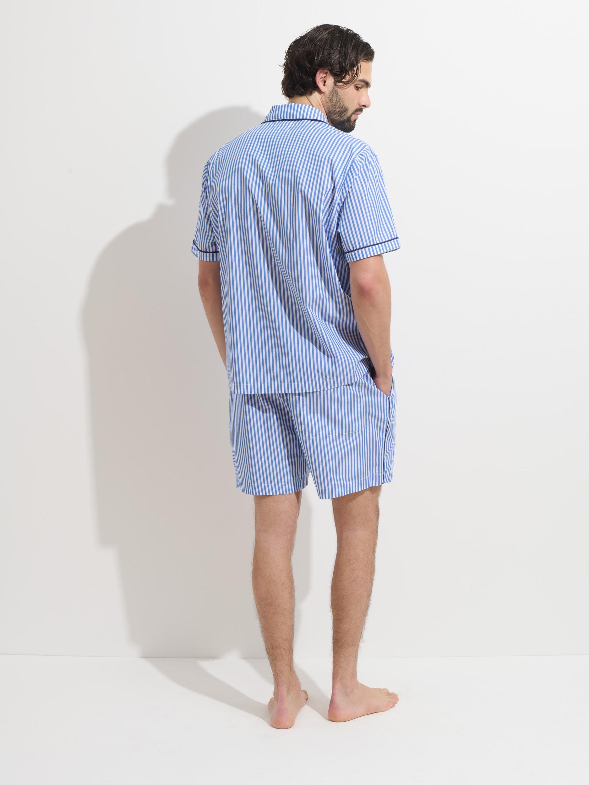 P'Jimmies Short Sleeve Sleep Shirt In Stripe Product Image