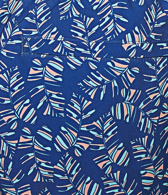 Caribbean Abstract Leaf 6#double; Swim Trunks Product Image