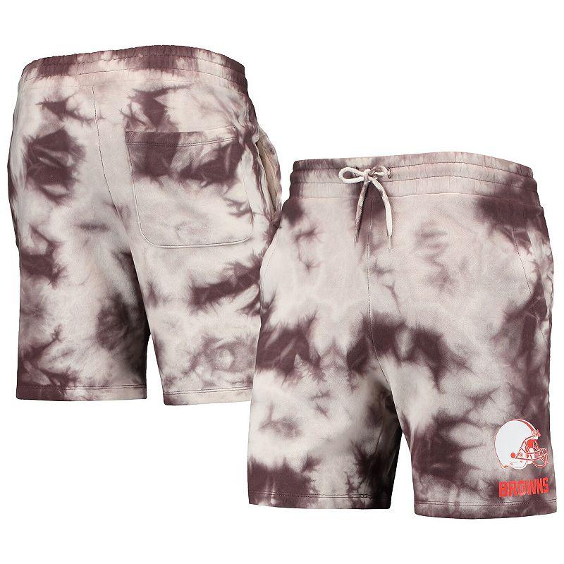 Men's New Era Brown Cleveland Browns Tie-Dye Shorts, Size: Large Product Image
