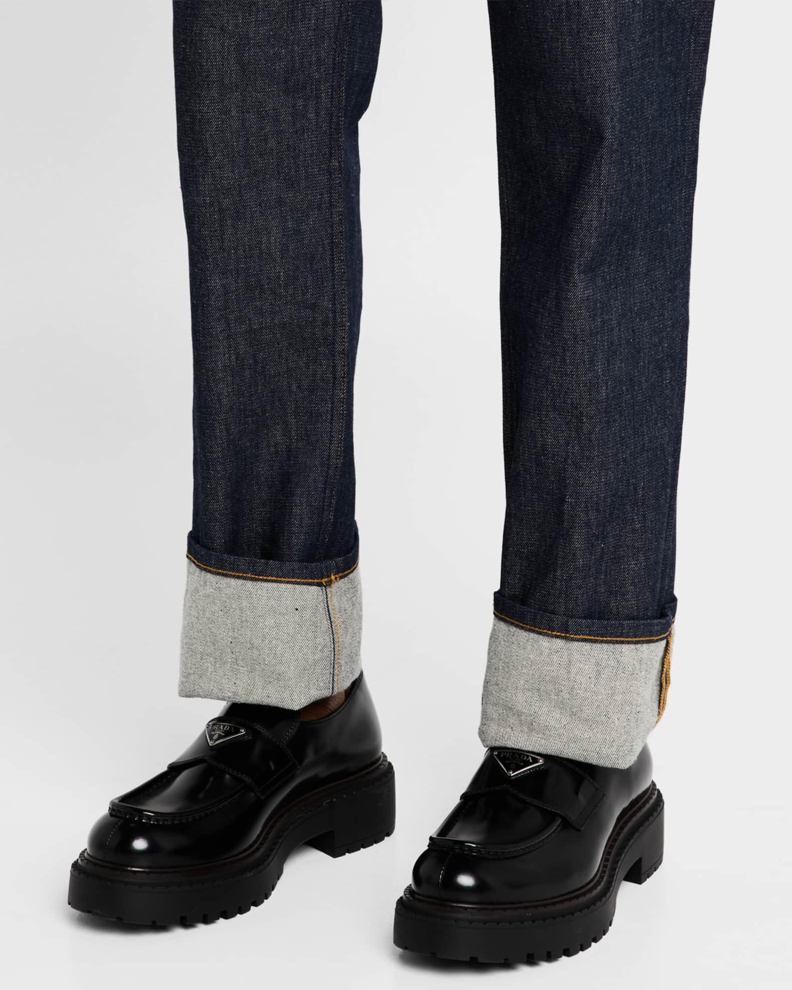 Men's Brushed Leather Lug-Sole Loafers Product Image