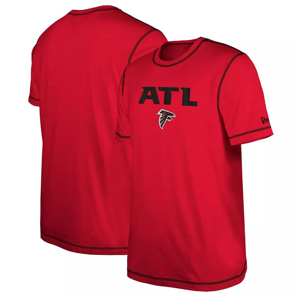 Men's New Era Red Atlanta Falcons Third Down Puff Print T-Shirt,  Product Image