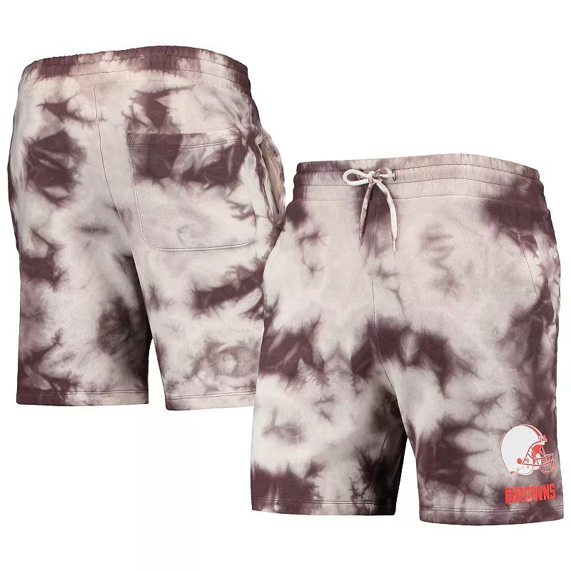 Men's New Era Brown Cleveland Browns Tie-Dye Shorts, Size: Large Product Image