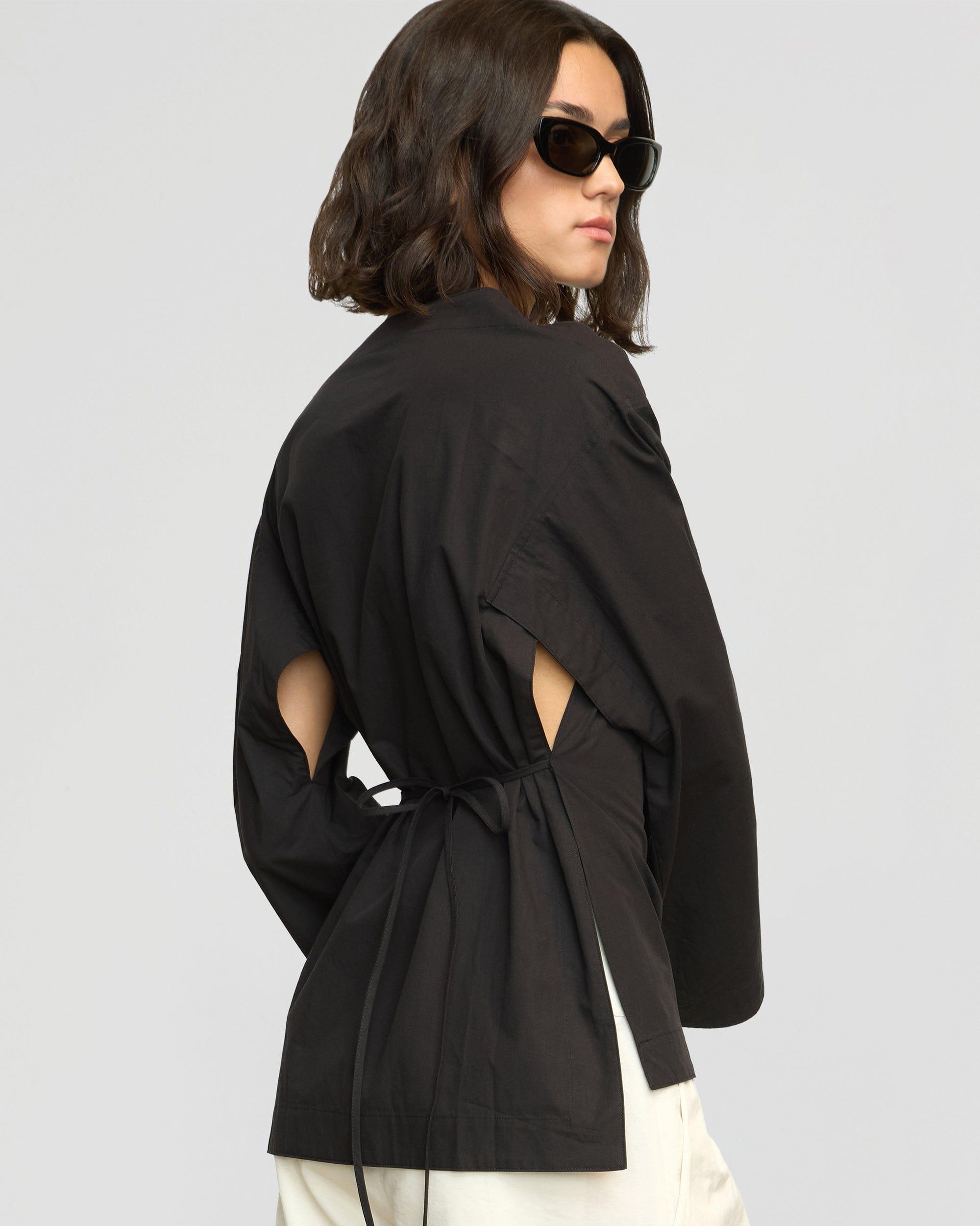 Iliana Sculpted Flare-Sleeve Blouse Product Image