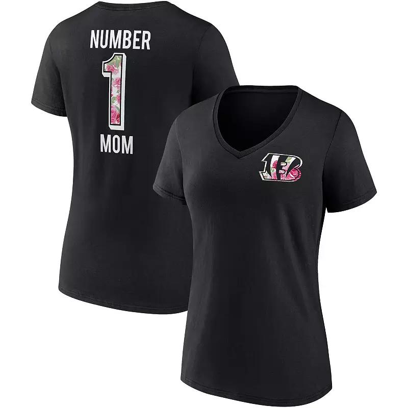 Women's Fanatics Branded Navy New England Patriots Team Mother's Day V-Neck T-Shirt,  Product Image