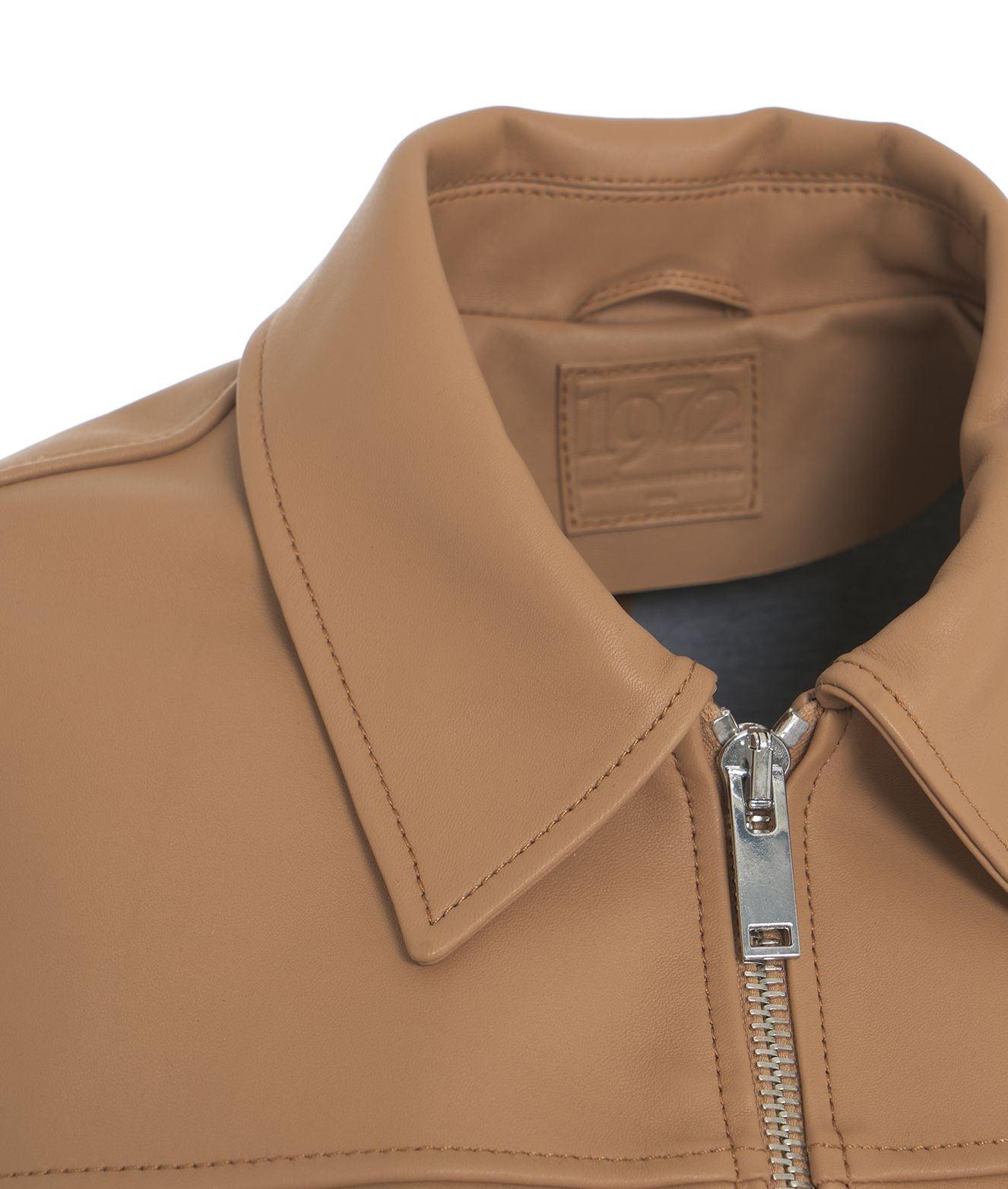 Leather bomber jacket Product Image