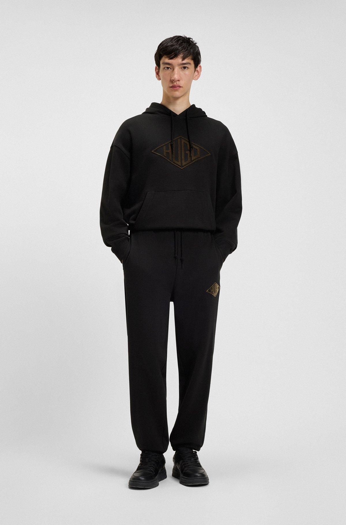 Cotton-terry hoodie with embroidered logo Product Image