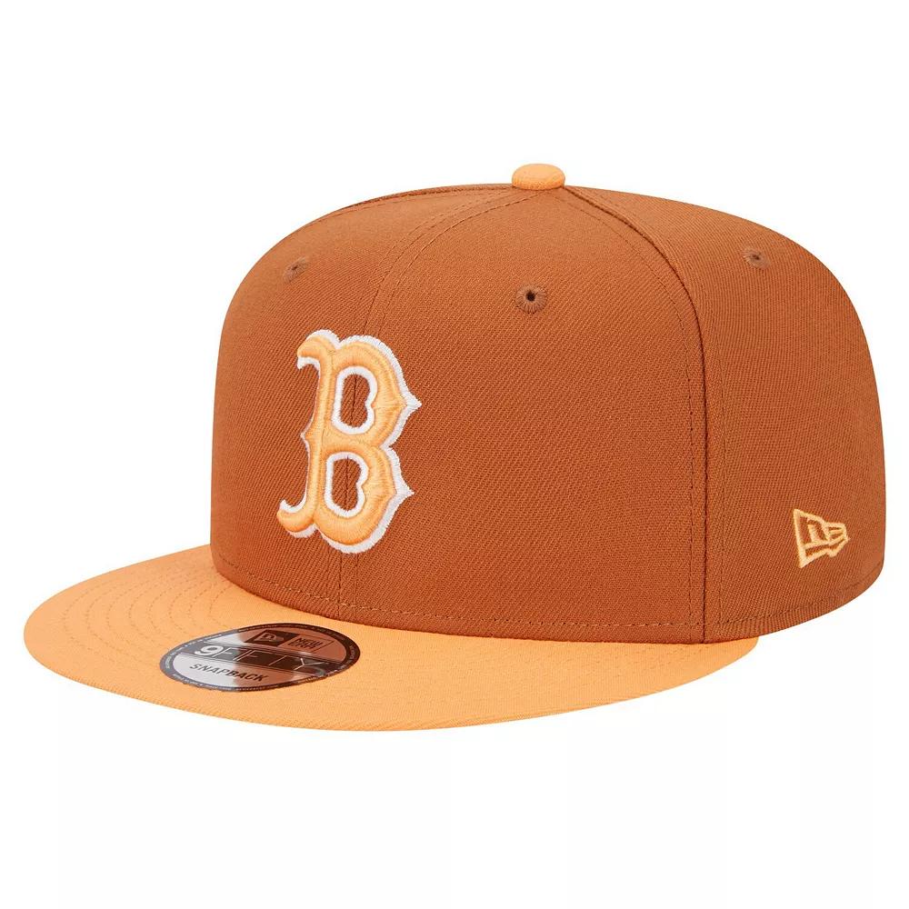 Men's New Era Brown Boston Red Sox Spring Color Two-Tone 9FIFTY Snapback Hat Product Image