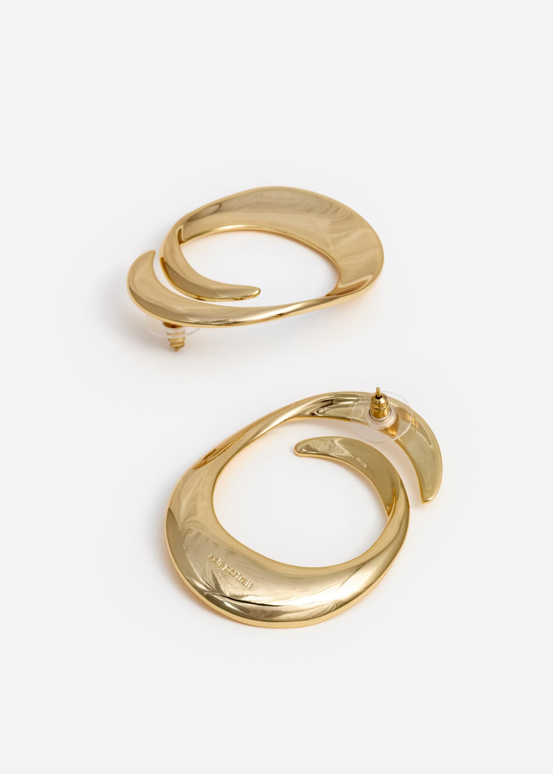 Gold Swirl Earrings Product Image