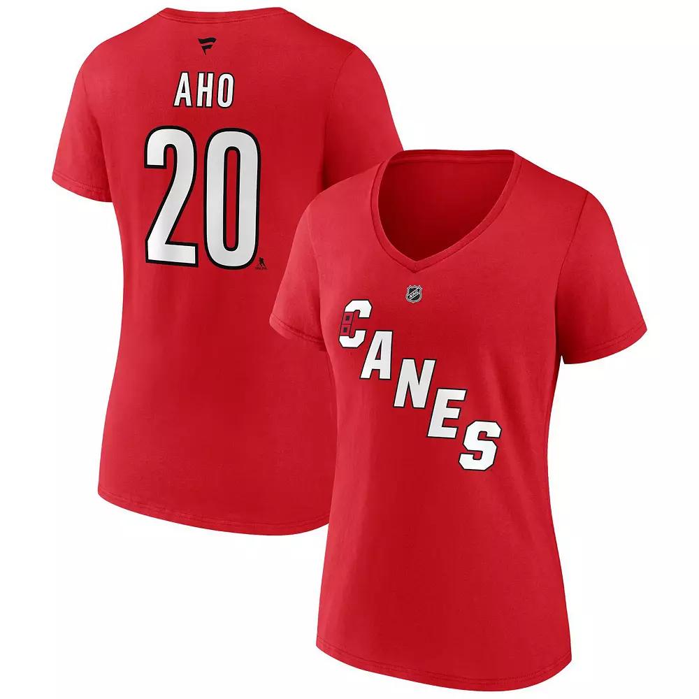 Womens Fanatics Branded Sebastian Aho Carolina Hurricanes Special Edition 2.0 Name & Number V-Neck T-Shirt Product Image