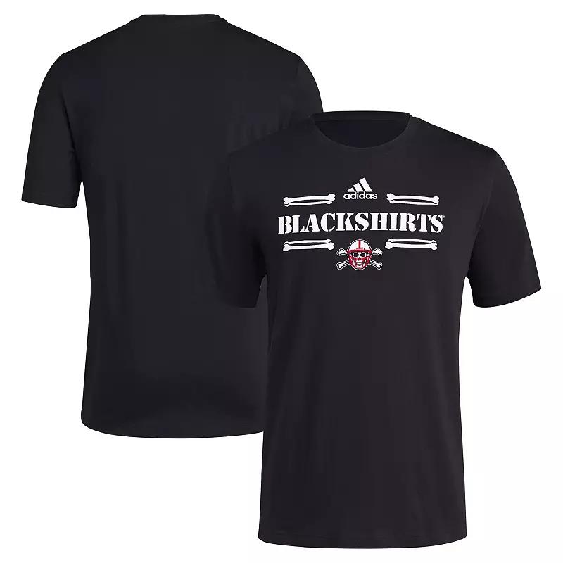Men's adidas Black Nebraska Huskers Blackshirts Fresh T-Shirt, Size: Small Product Image