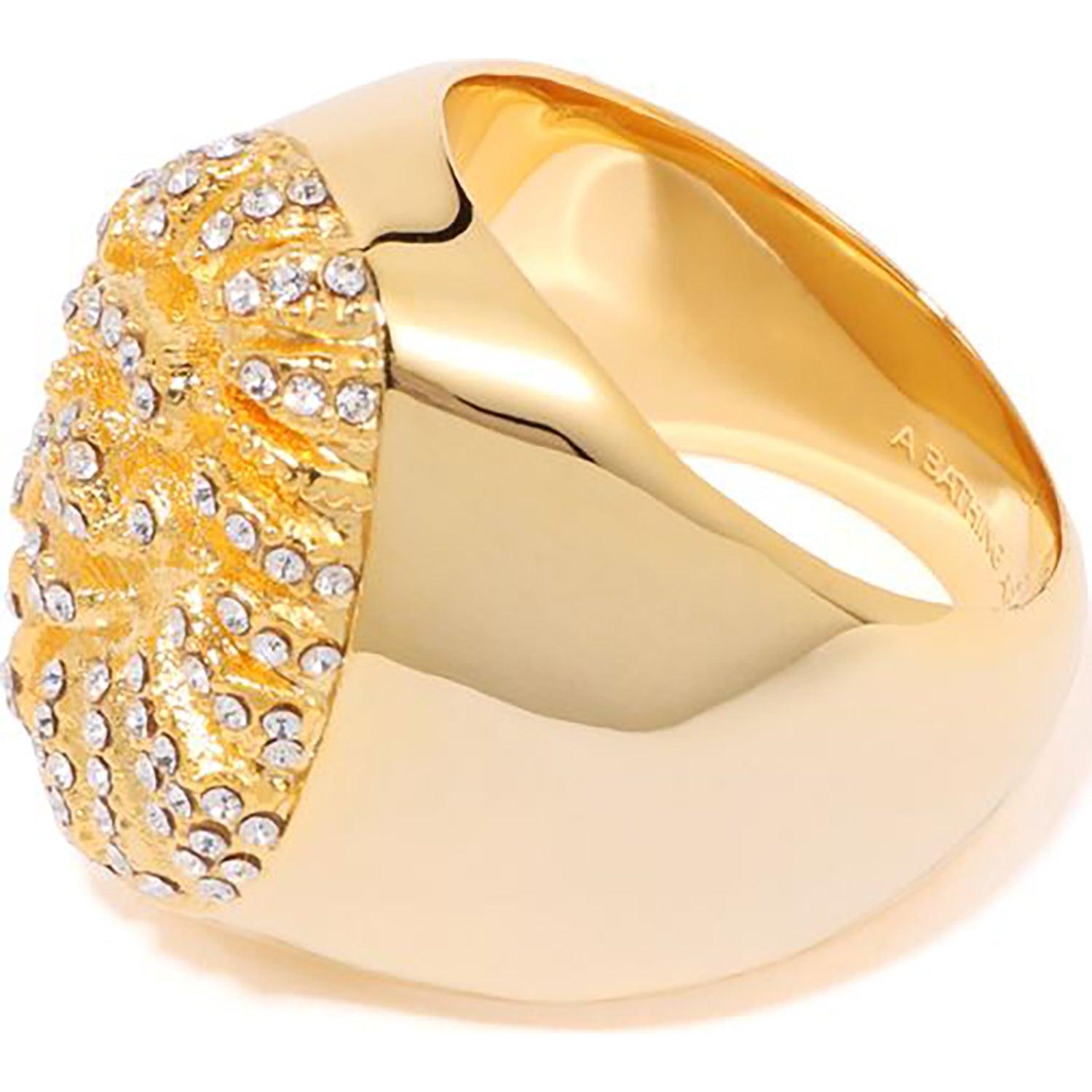 APE HEAD CRYSTAL STONE RING M Male Product Image