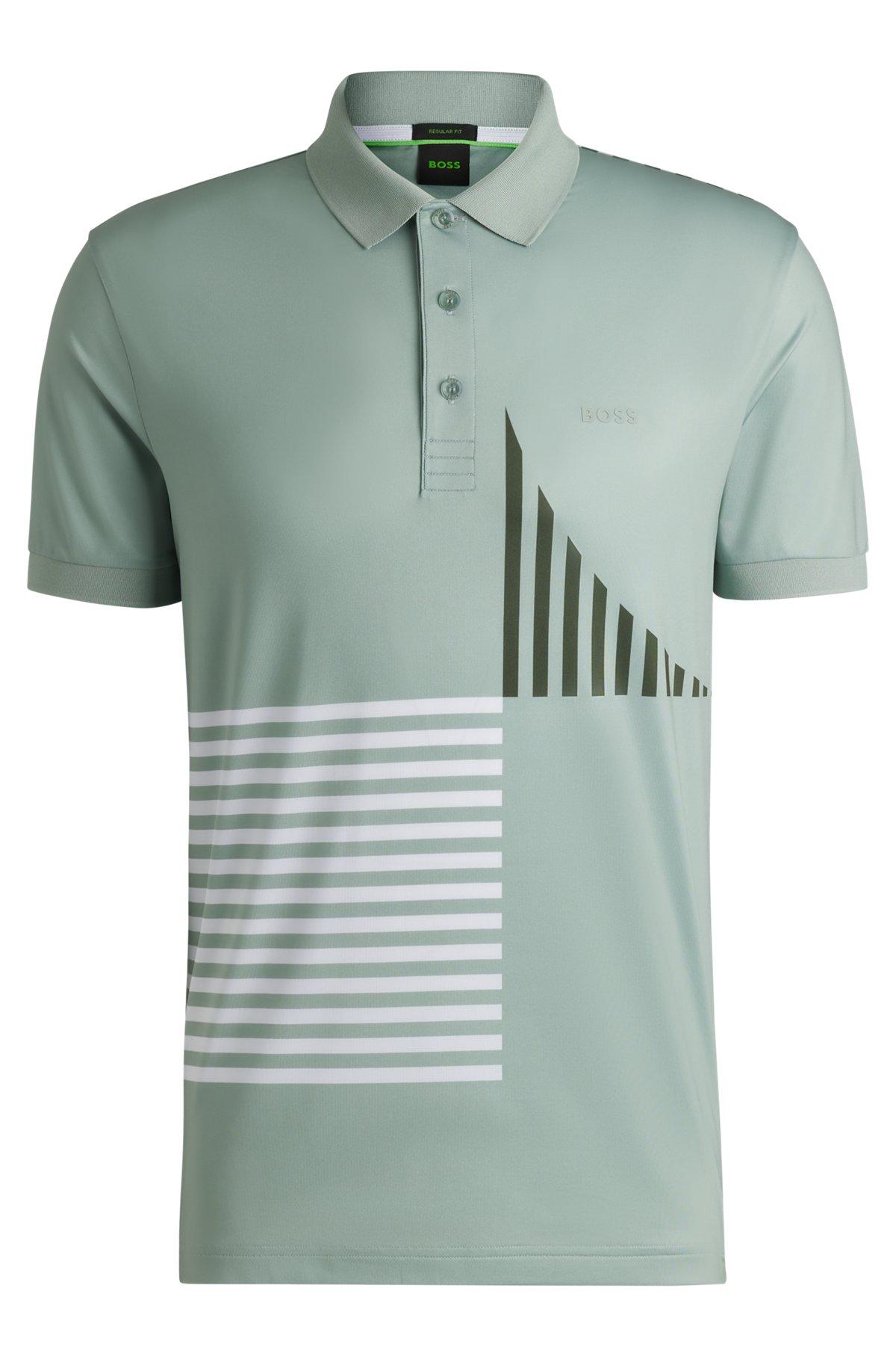 Paddy Active stretch-jersey polo shirt with digital print Product Image