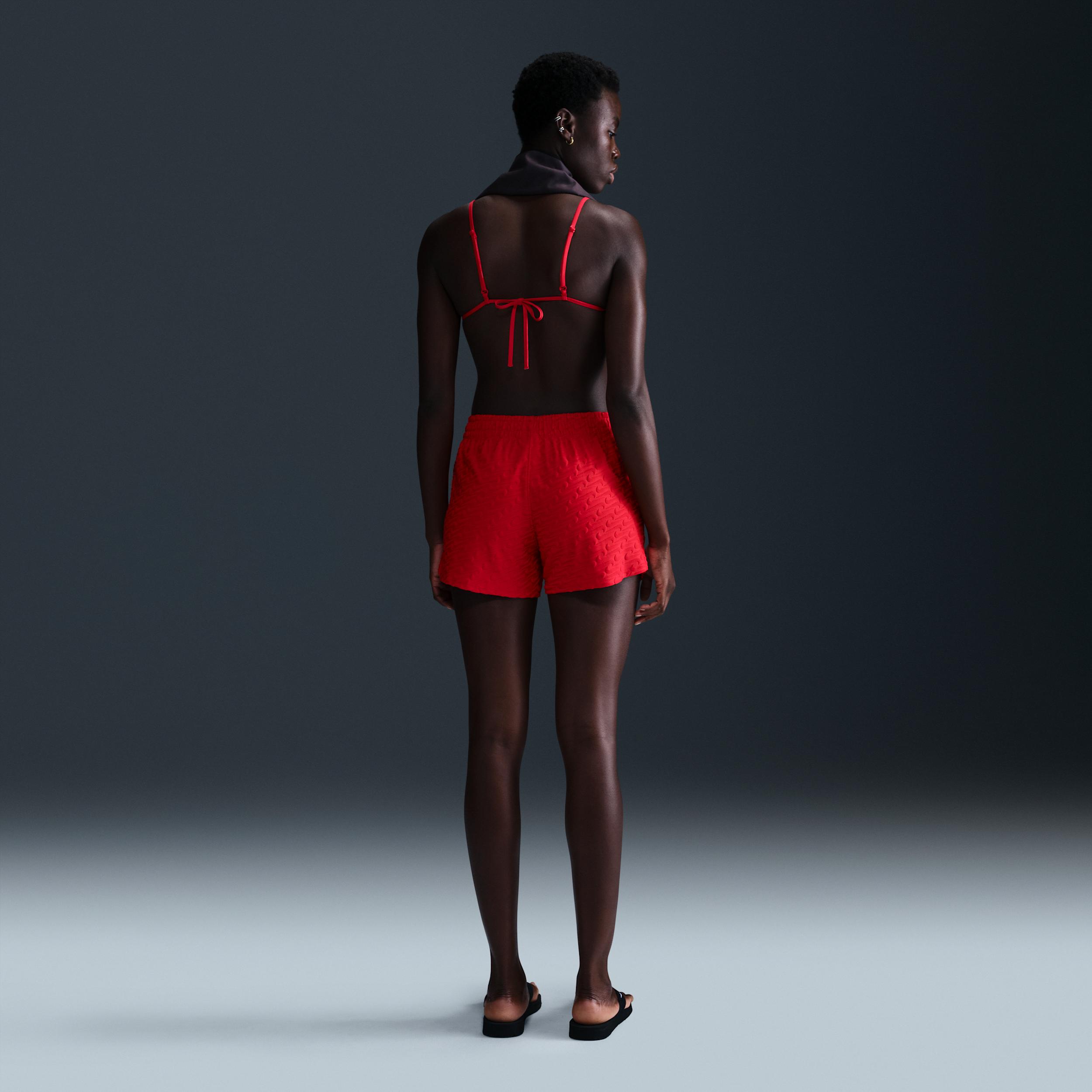 Nike Womens Swim Swoosh Link Terry Cover-Up Shorts | NESSF257-614 Product Image