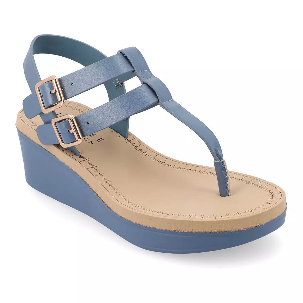 Journee Bianca Women's Wedge Sandals,  Product Image