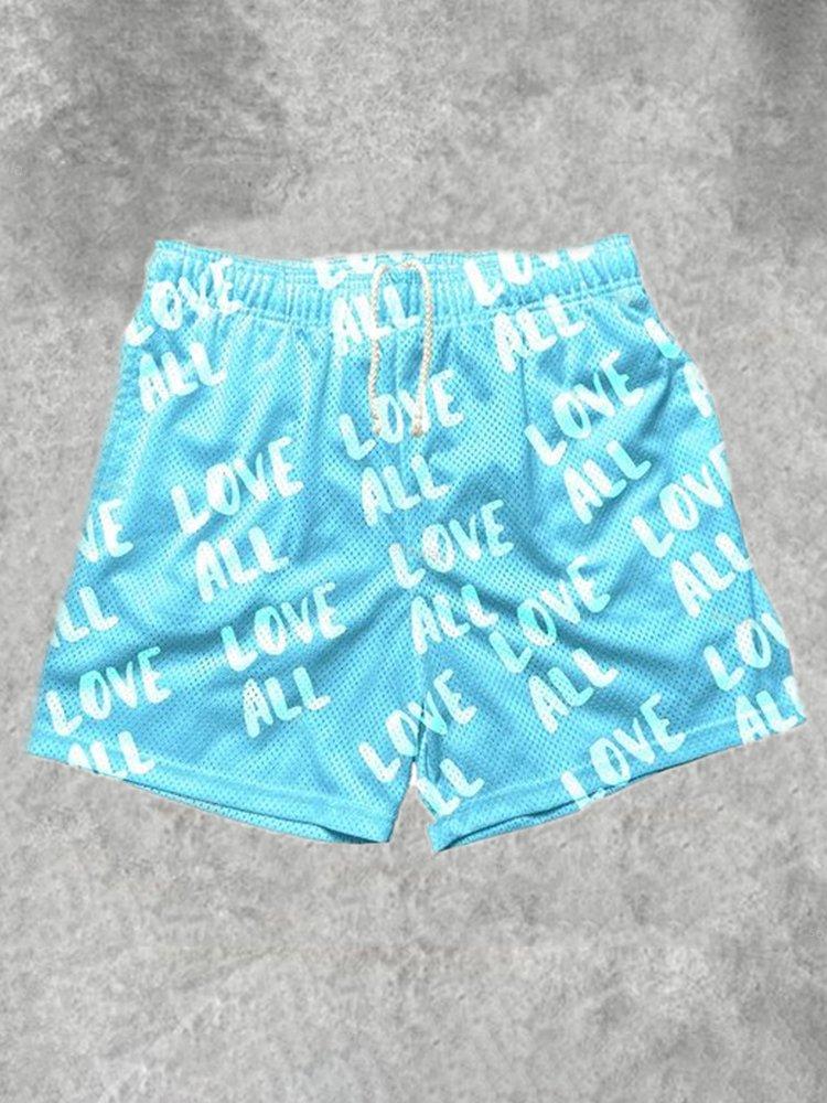 Sopula All Love Street Fashion Hip Hop Mesh Shorts Product Image