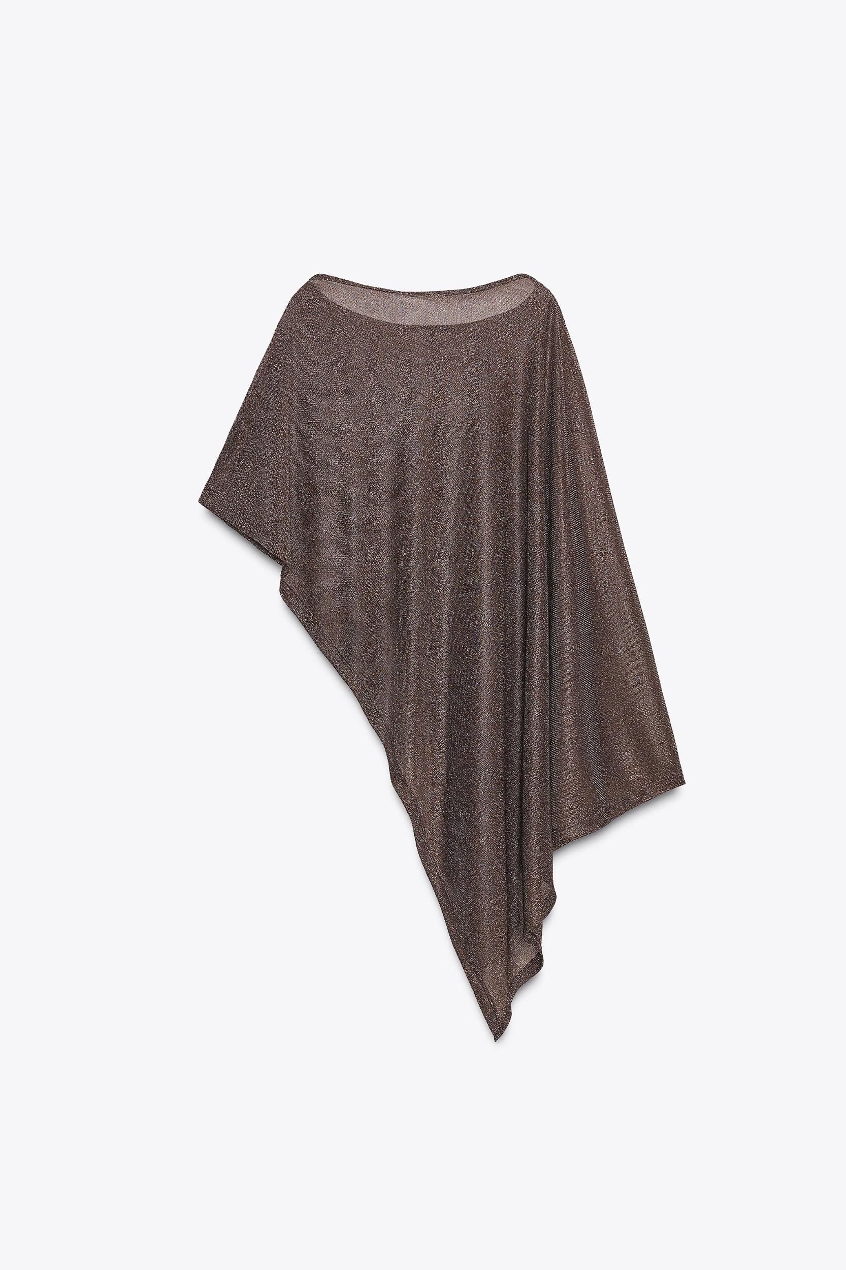 ASYMMETRIC METALLIC THREAD CAPE Product Image