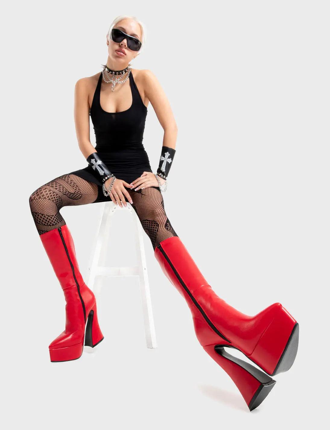 Sketchy Platform Calf Boots Product Image