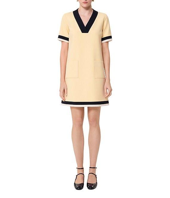 Tara Jarmon Reowa V-Neck Short Sleeve Mini Dress Product Image