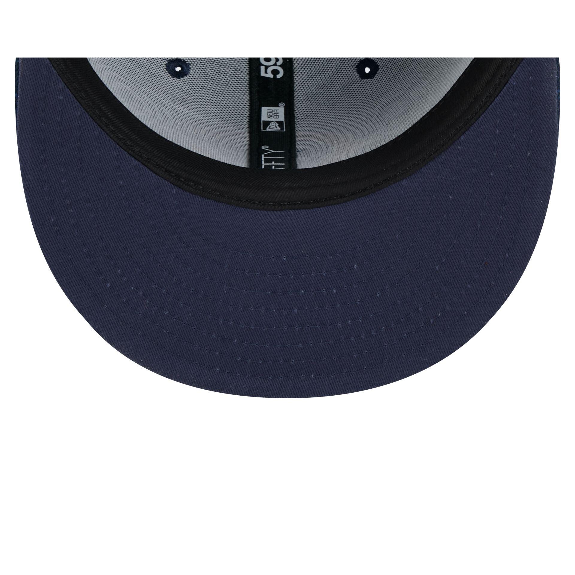 Chicago Cubs Black Poly Rope Split Panel 59FIFTY Fitted Hat Male Product Image