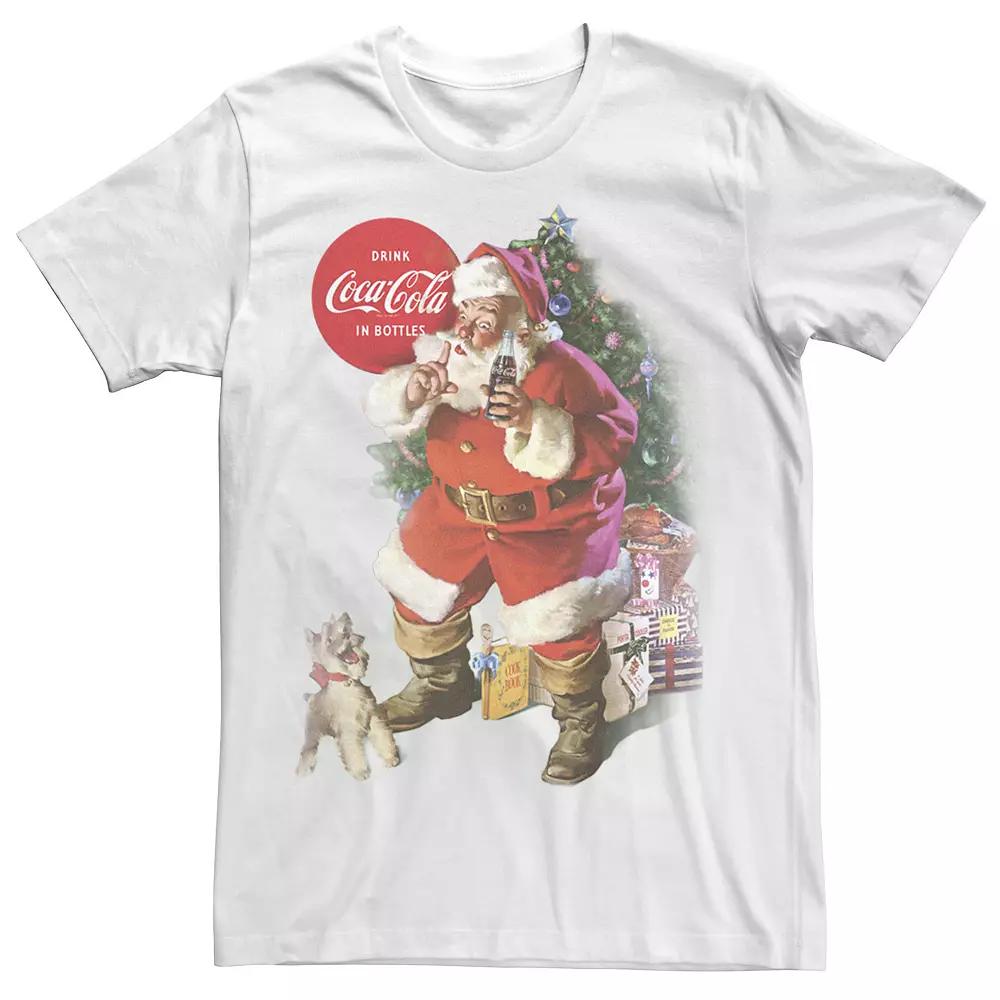 Men's Coca Cola Puppy Vintage Christmas Tee,  Product Image