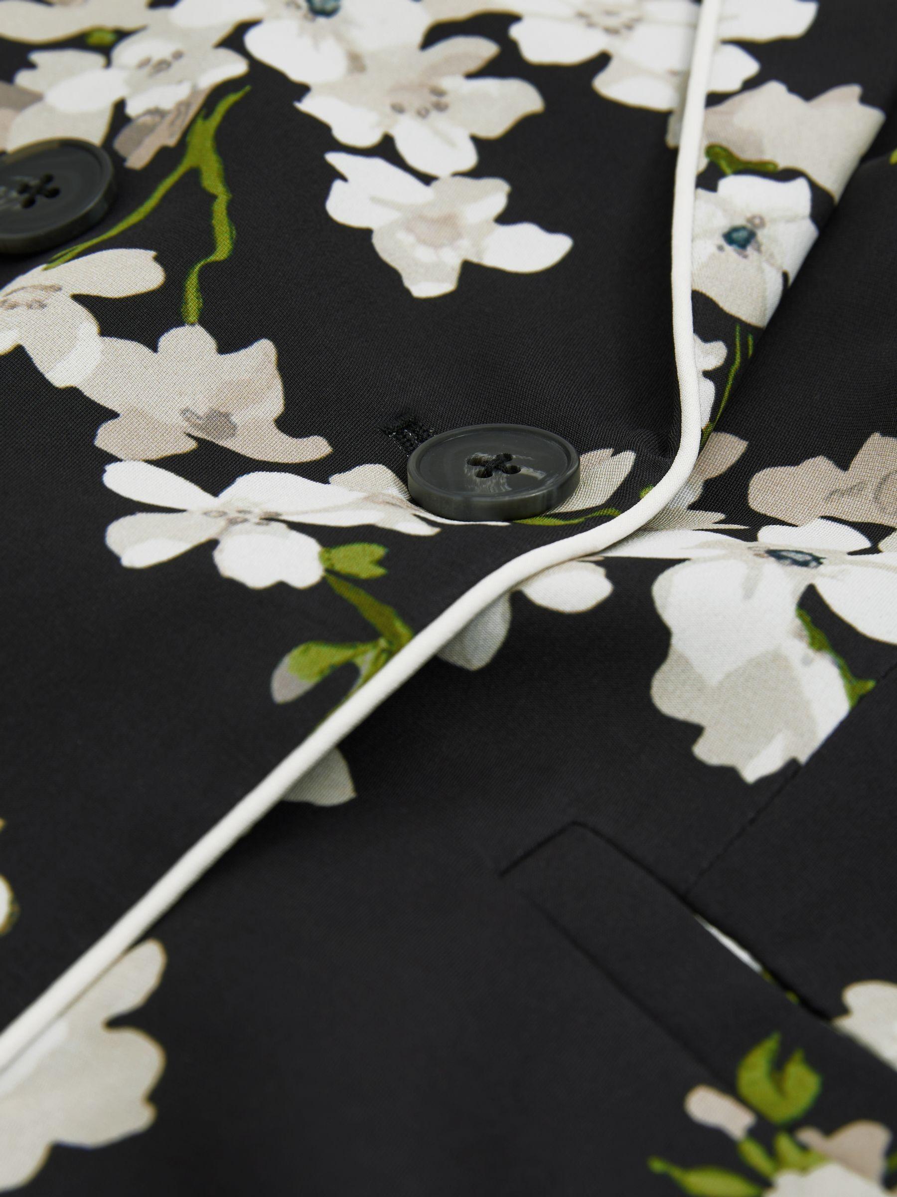 Florere Relaxed Double Breasted Black Blazer in Black Product Image