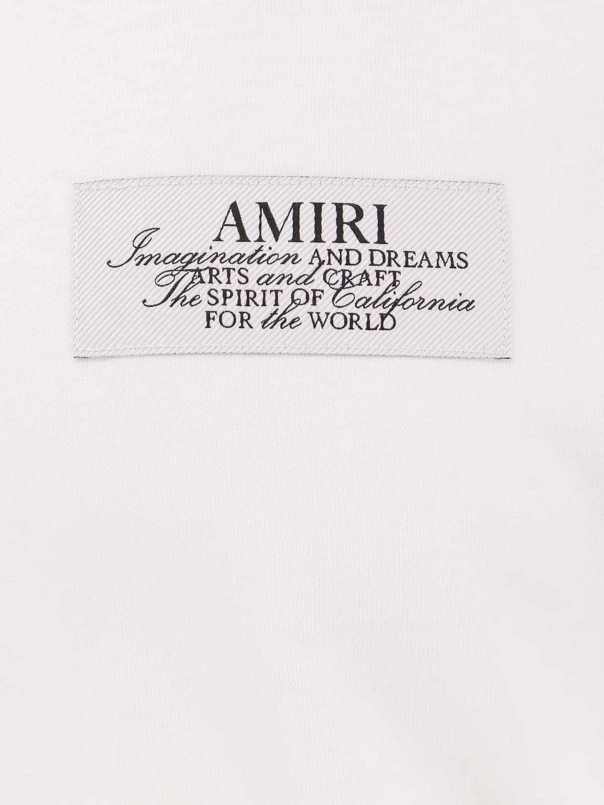 AMIRI Black Crewneck T-shirt With Logo Lettering On Front And Rear Product Image