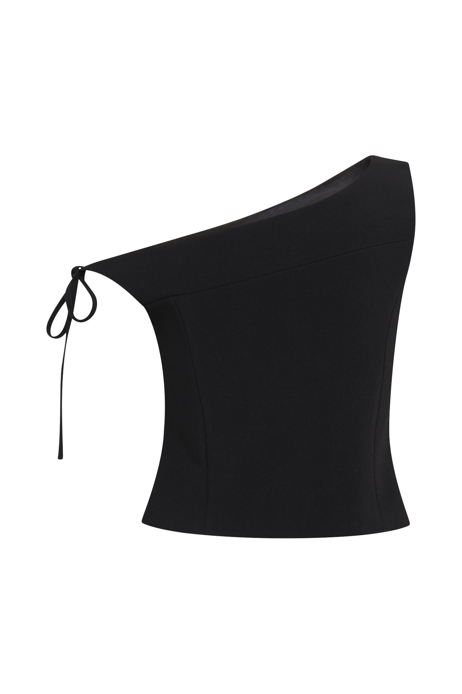 Ramsey Suiting Off Shoulder Top - Black Product Image