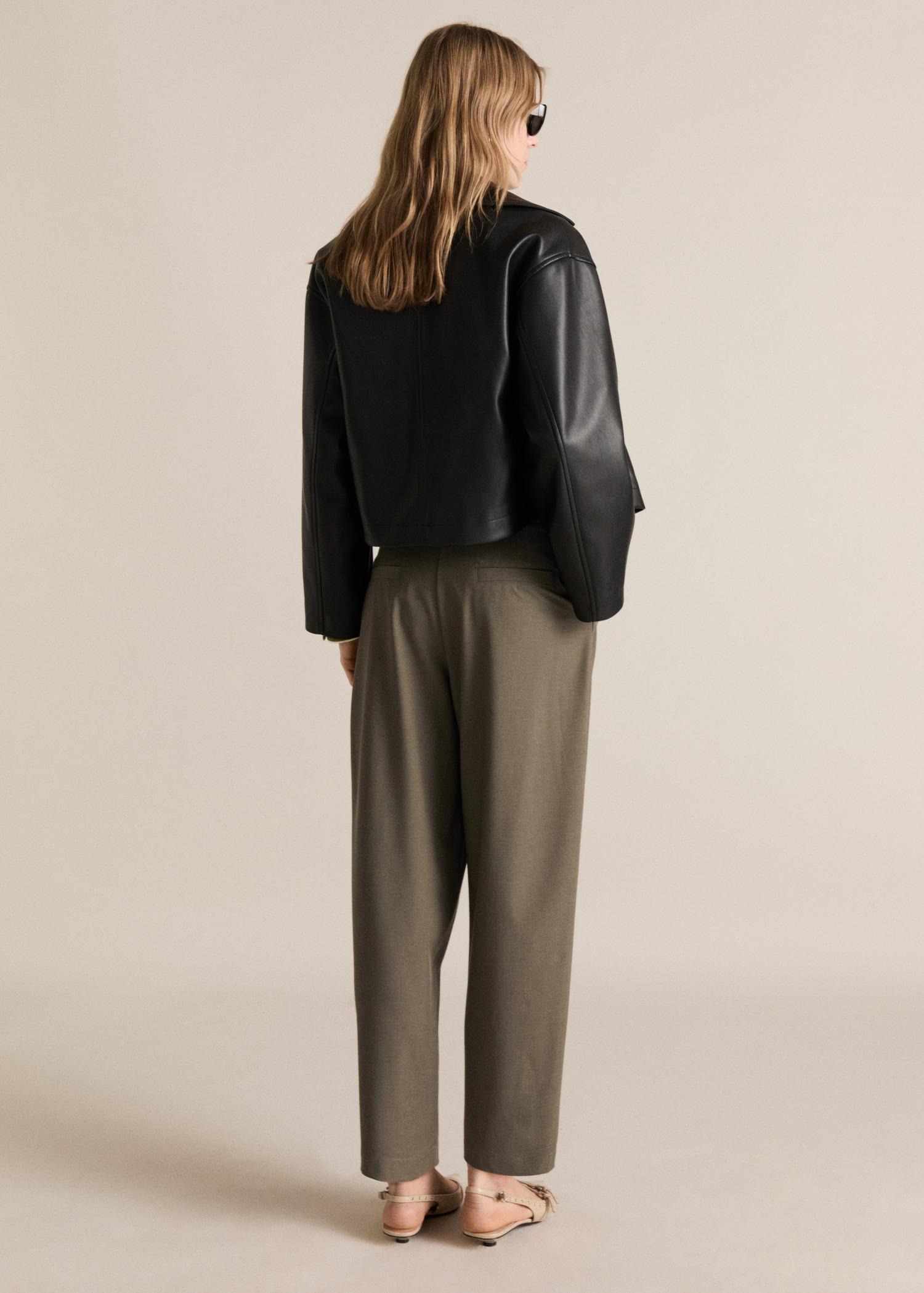 Straight mid-rise pants - Women | MANGO USA Product Image
