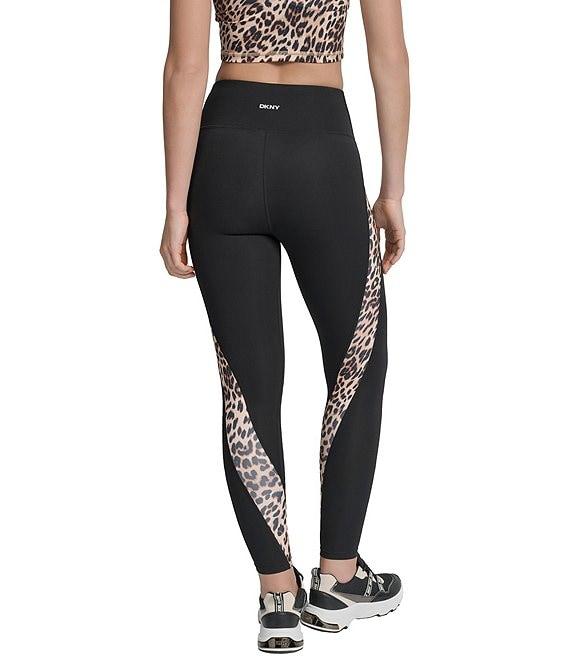 DKNY Sport by Donna Karan Cheetah Print Block Super High Waist Full Length Leggings Product Image