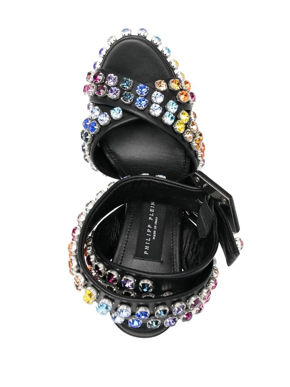 135mm crystal-embellished platform sandals Product Image