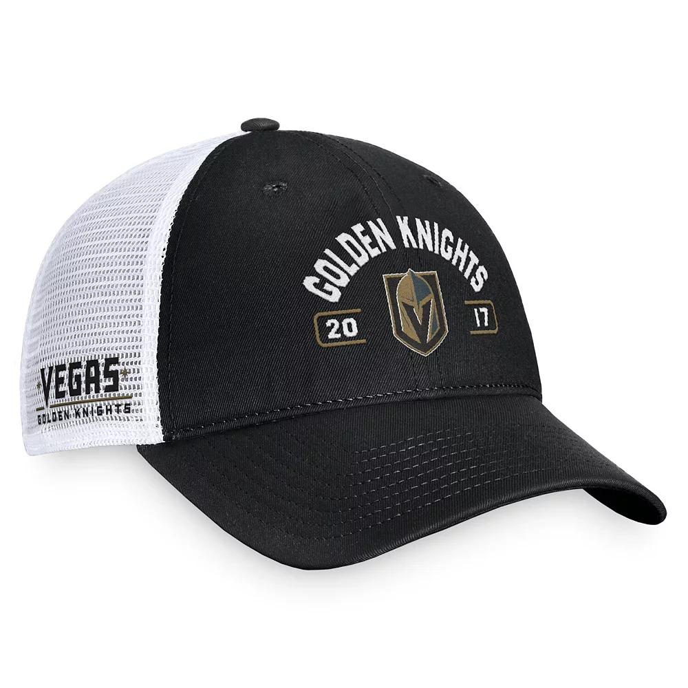 Men's Fanatics Black/White Vegas Golden Knights Free Kick Trucker Adjustable Hat, Lvk Black Product Image