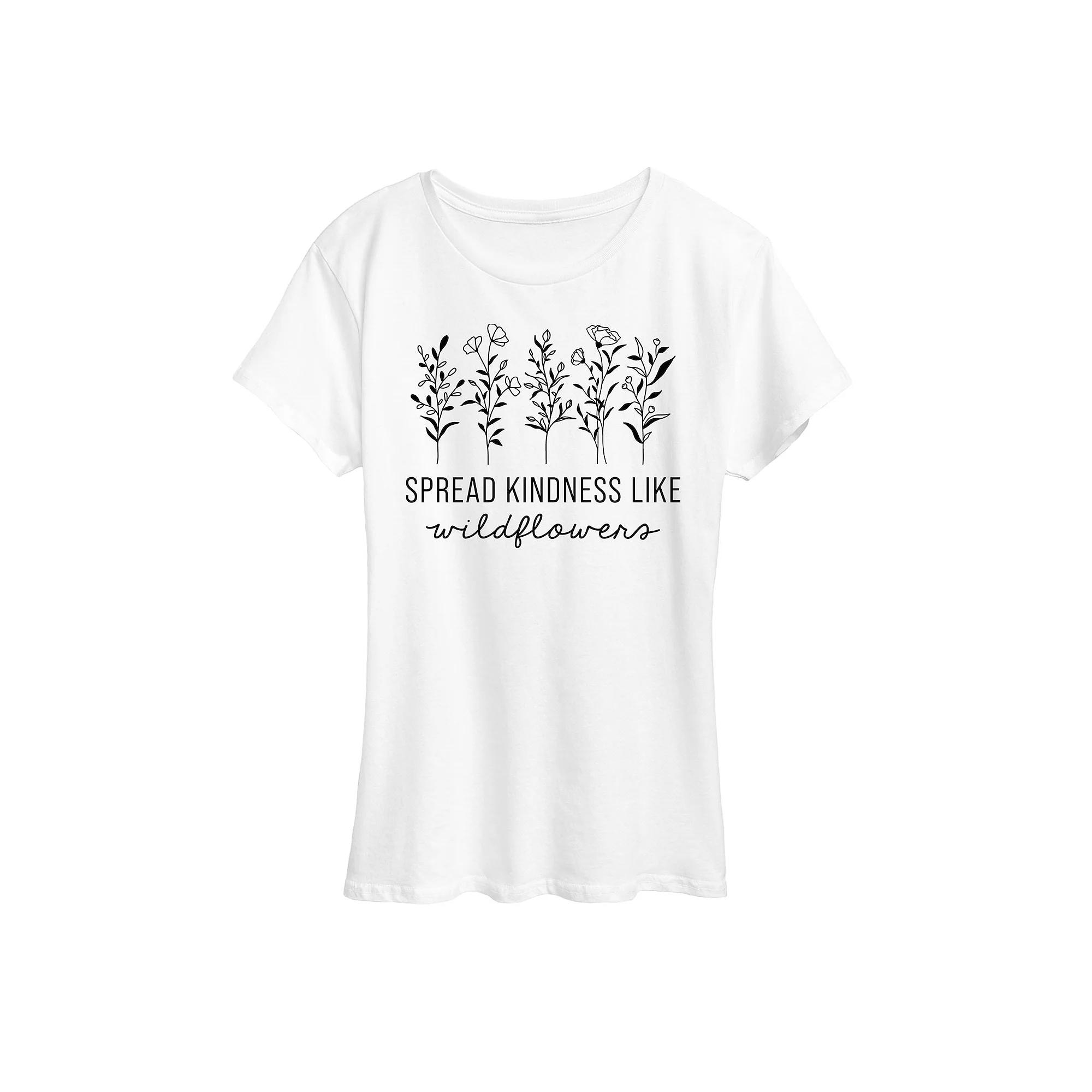 Women's Spread Kindness Like Wildflowers Graphic Tee,  Product Image