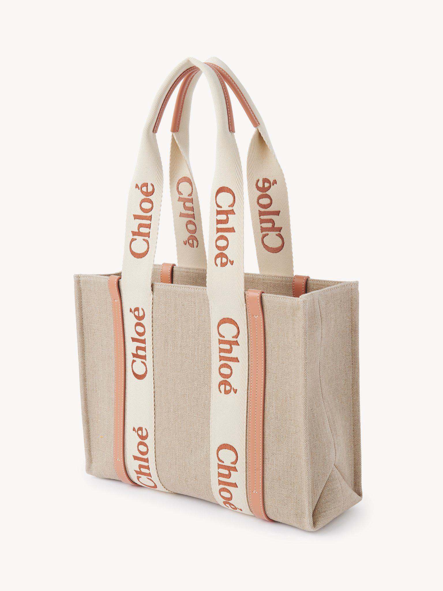 Woody tote bag in linen Product Image