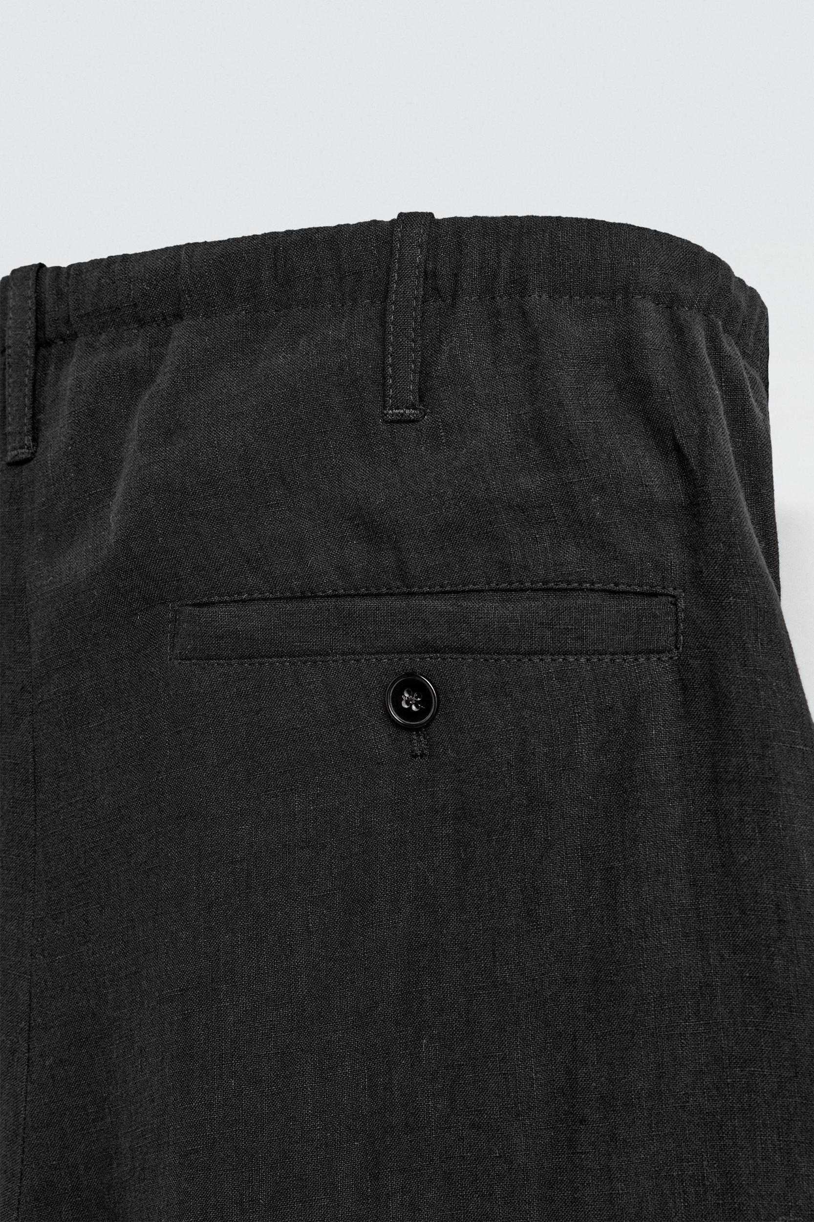 RELAXED FIT 100% LINEN PANTS Product Image