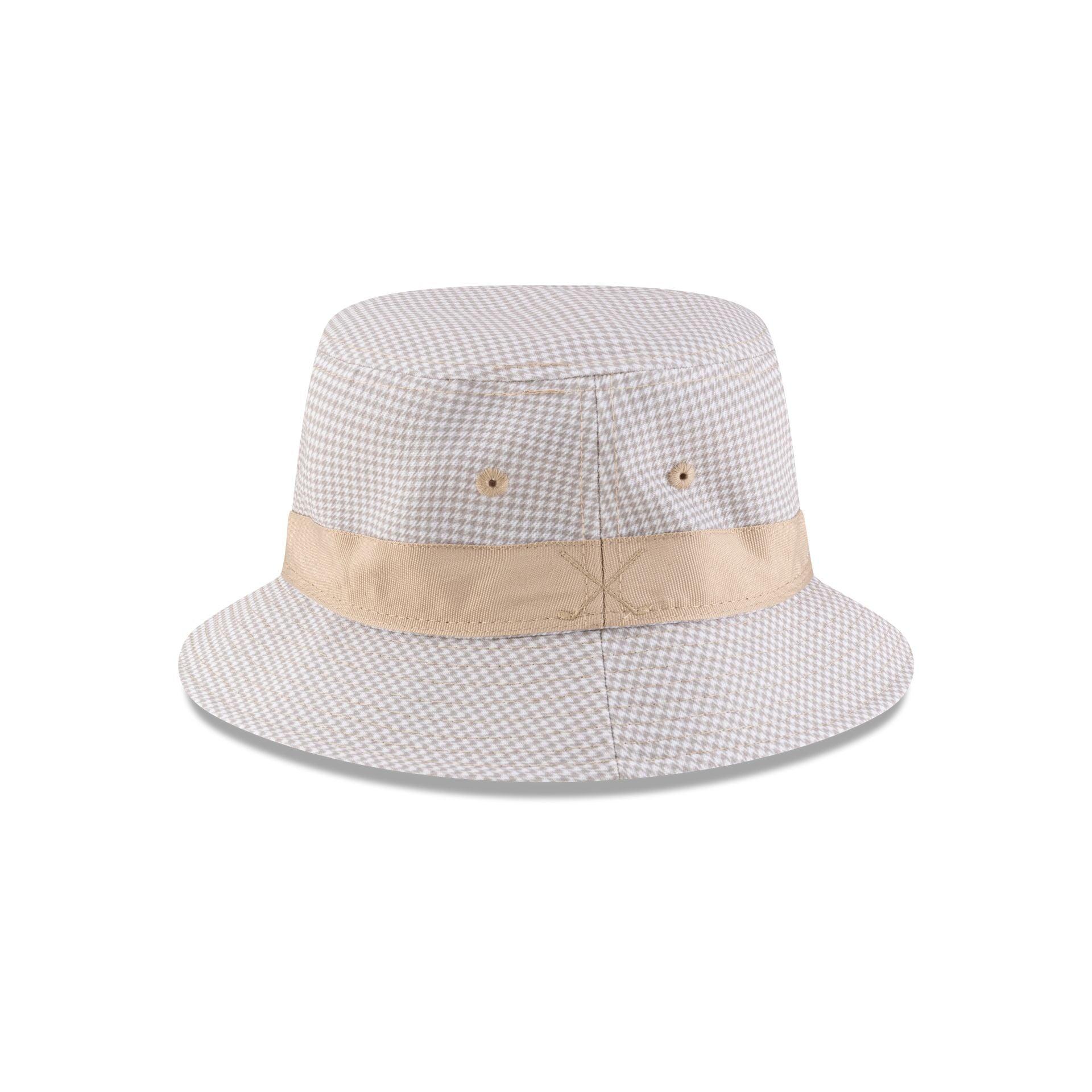 New Era Cap Houndstooth Beige Bucket Hat Male Product Image