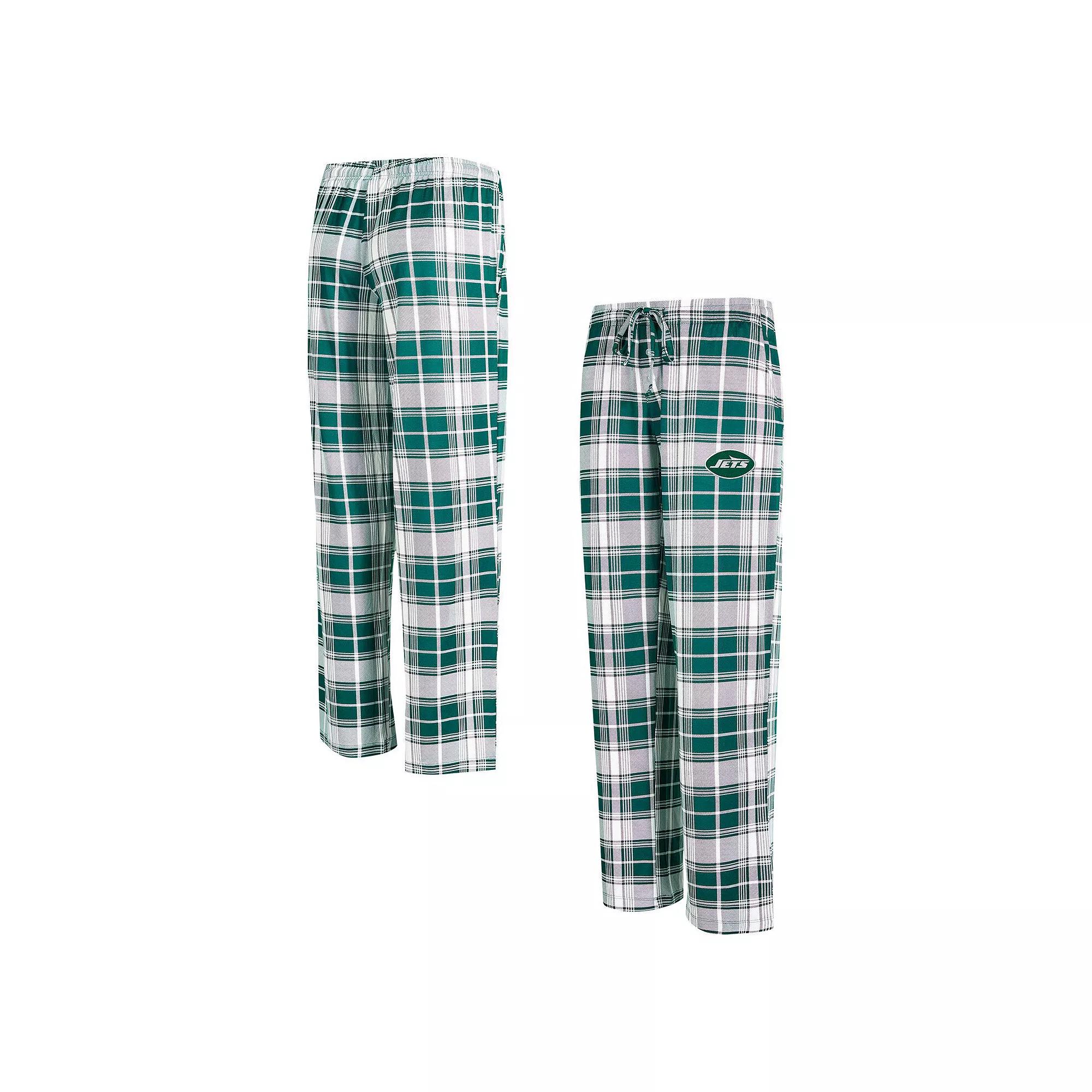 Women's Concepts Sport Green New York Jets Ashford Plaid Knit Pants, Size: 3XL Product Image