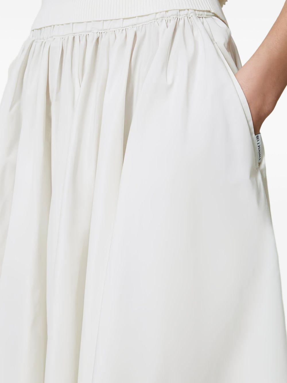 elastic-waist taffeta midi skirt Product Image