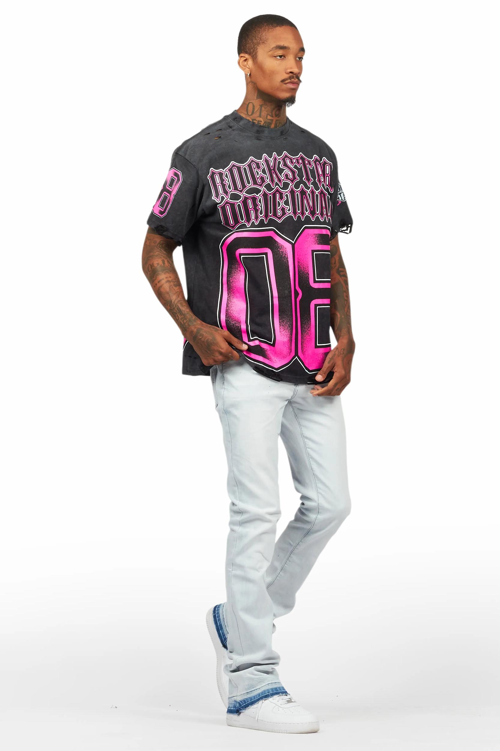 Dag Blue Stacked Flare Jean Male Product Image