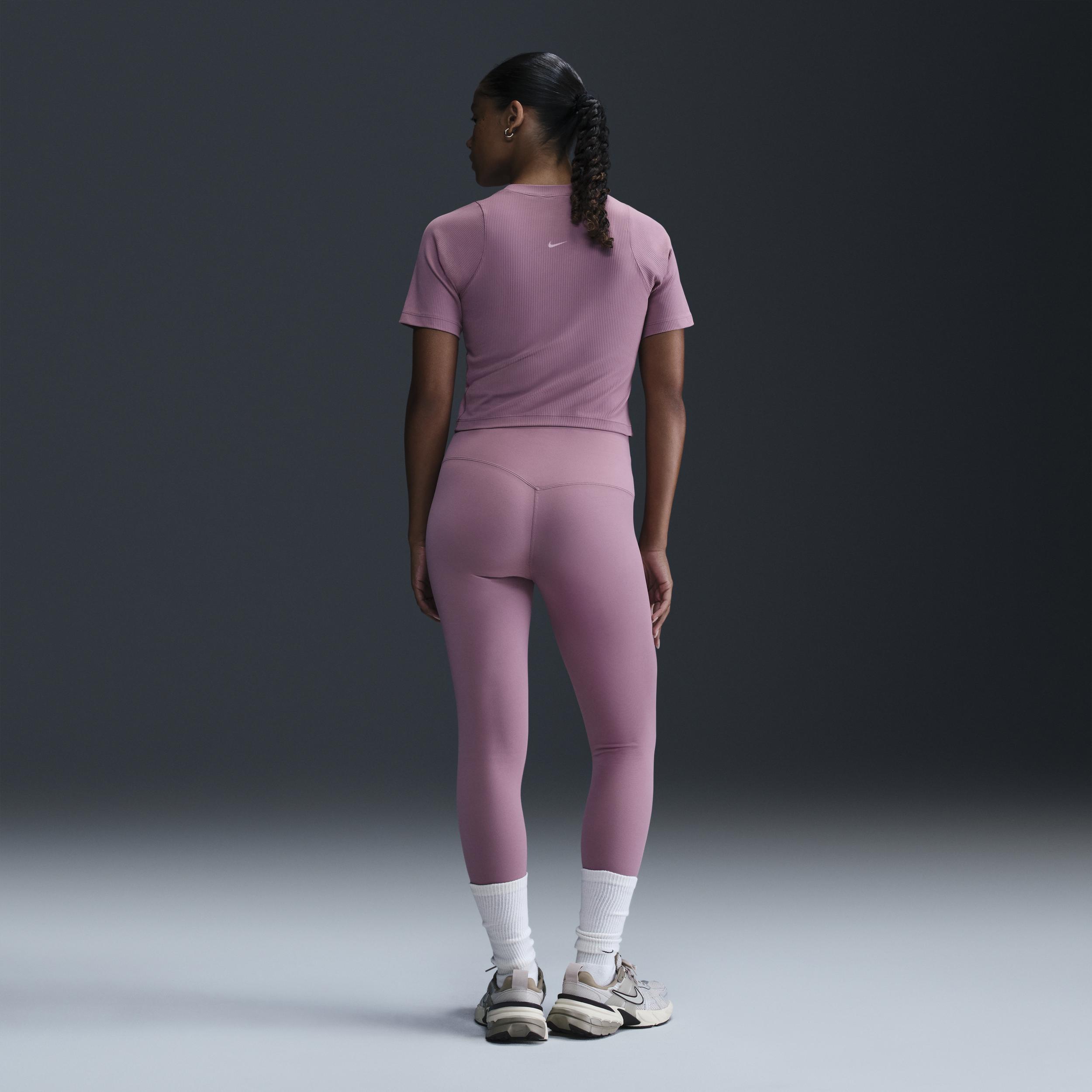 Nike Women's Zenvy Rib Dri-FIT Short-Sleeve Top Product Image