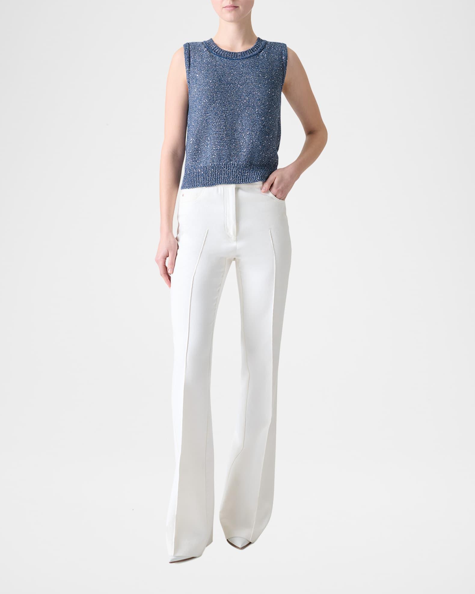 Sleeveless Sequined Crewneck Top Product Image