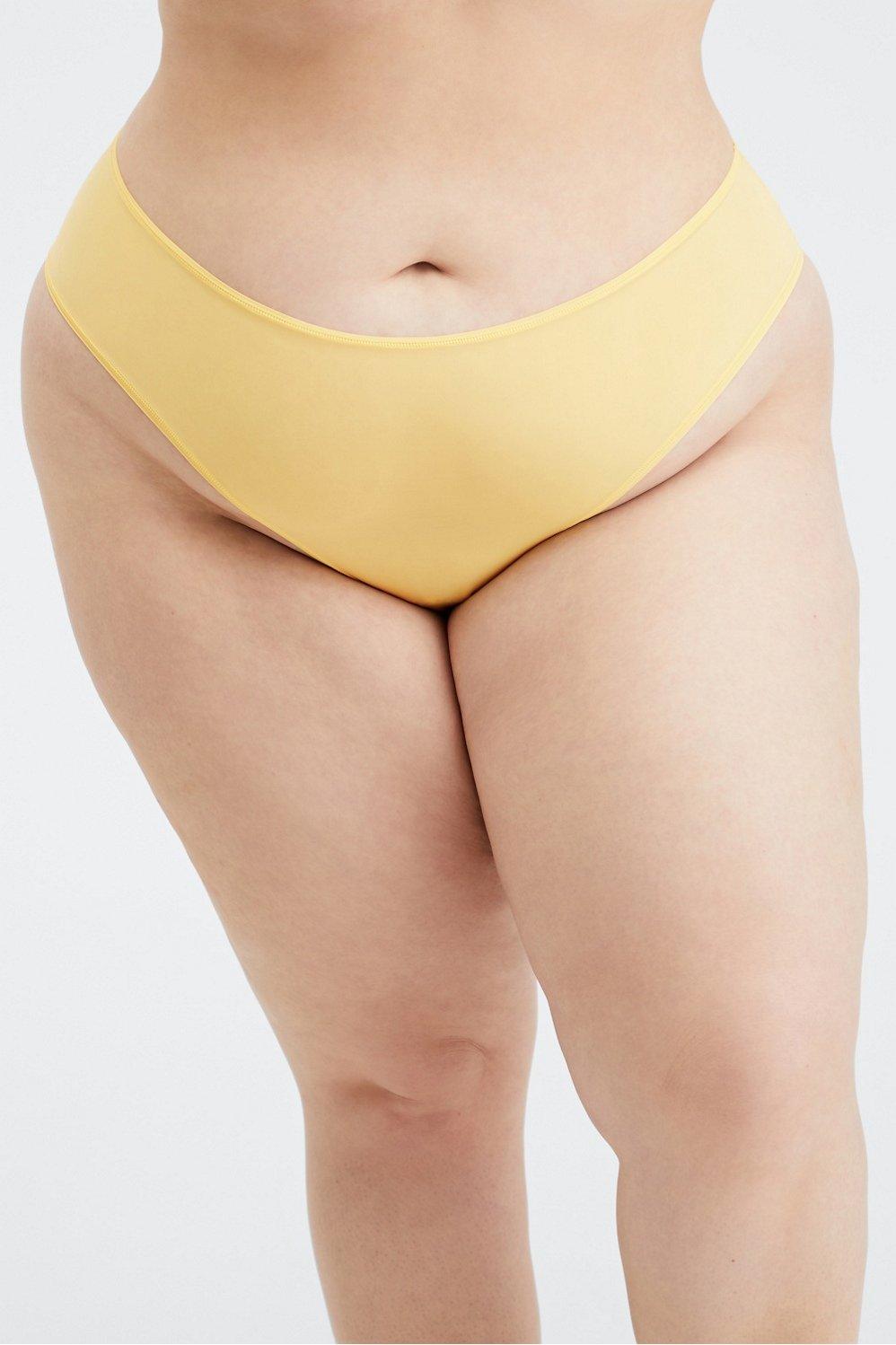 Fabletics Fine Touch Classic Brief Womens yellow plus Size 1X Product Image