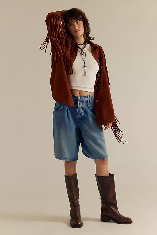 We The Free Fringe Out Vegan Suede Jacket Product Image