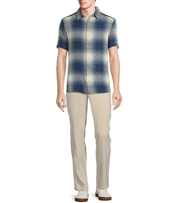 Rowm Short Sleeve Chunky Twill Button-Front Shirt Product Image