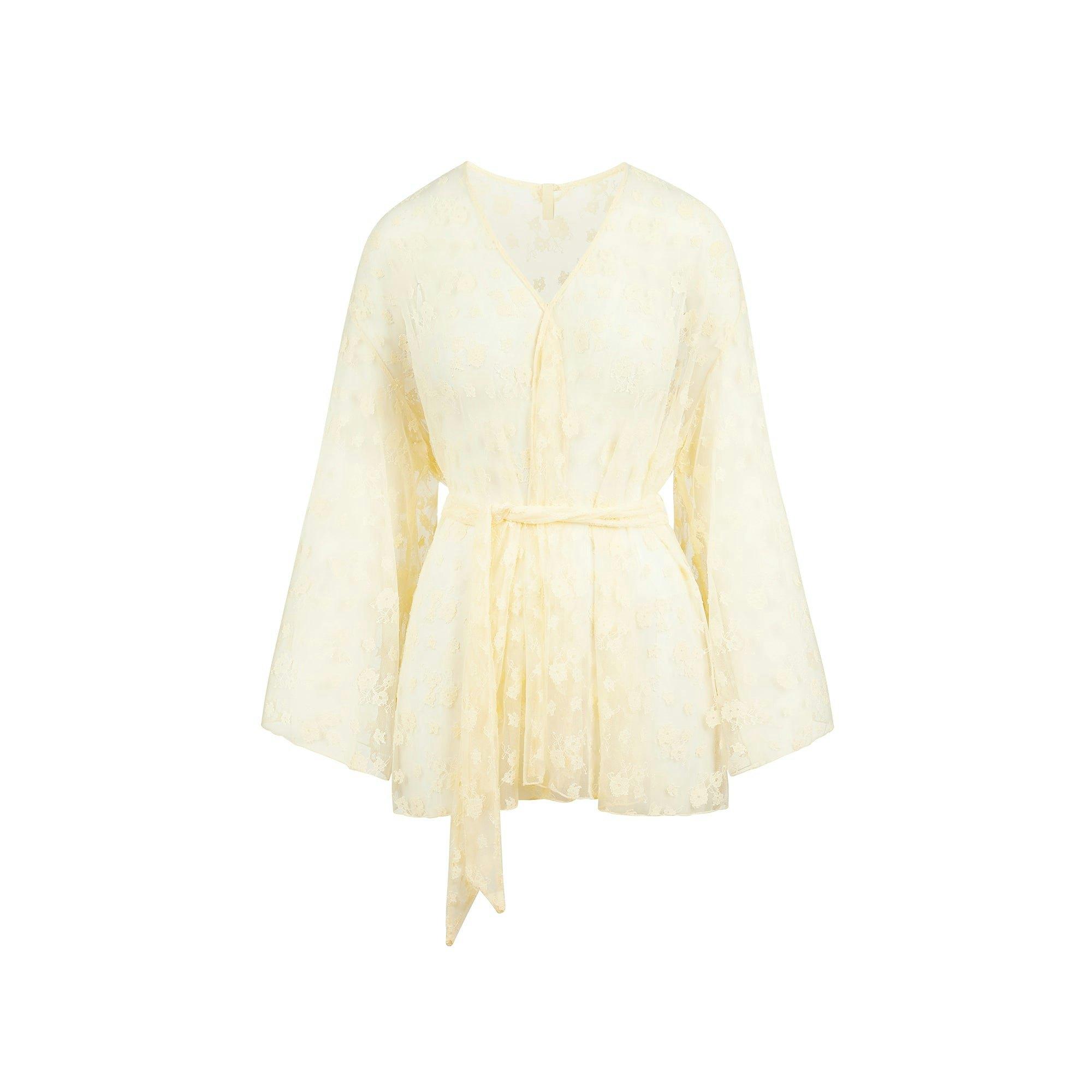 SPRING INTIMATES ROBE | BUTTER TWO TONE Product Image