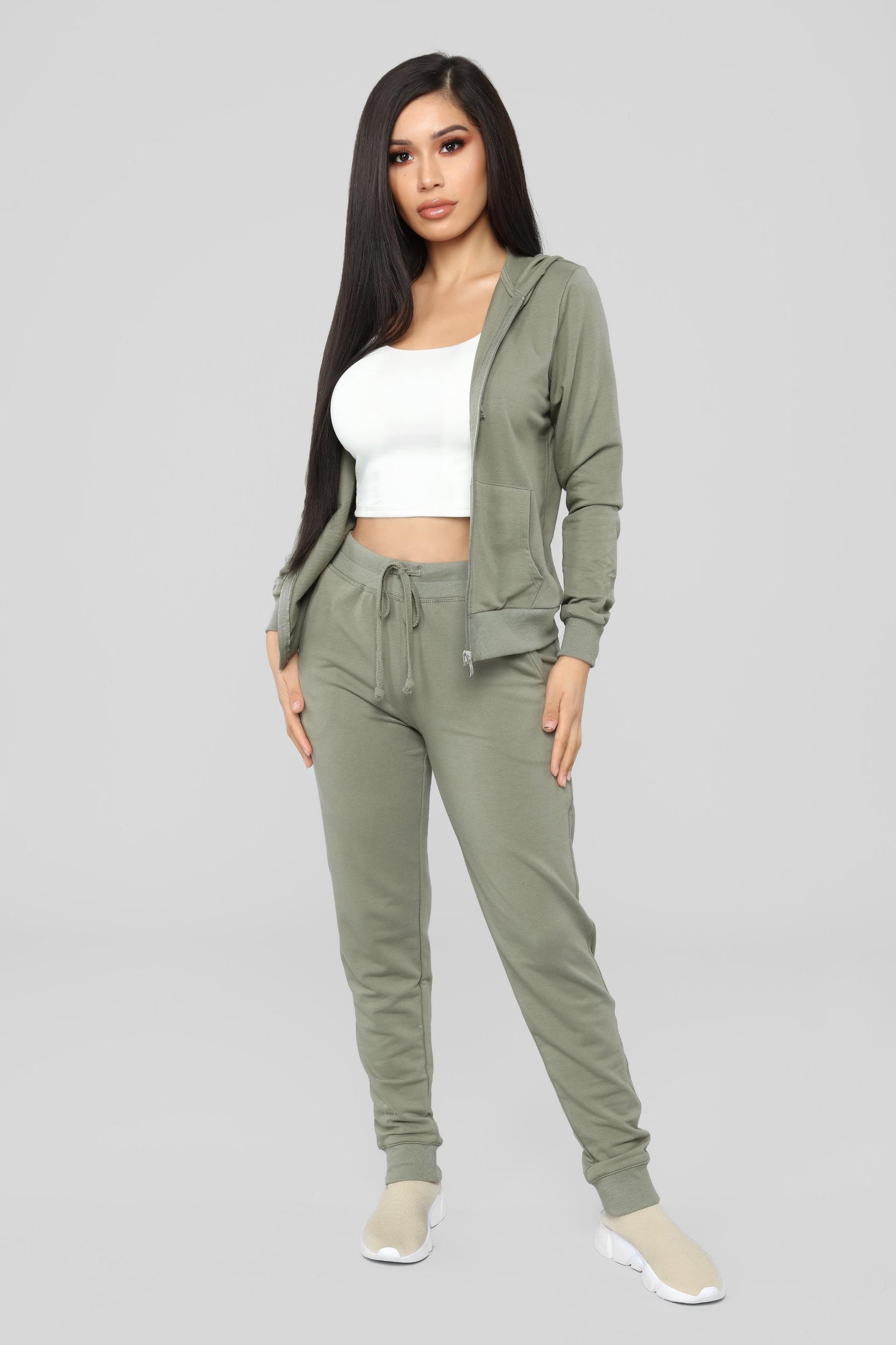 Latest And Greatest French Terry Zip Hoodie - Olive Product Image