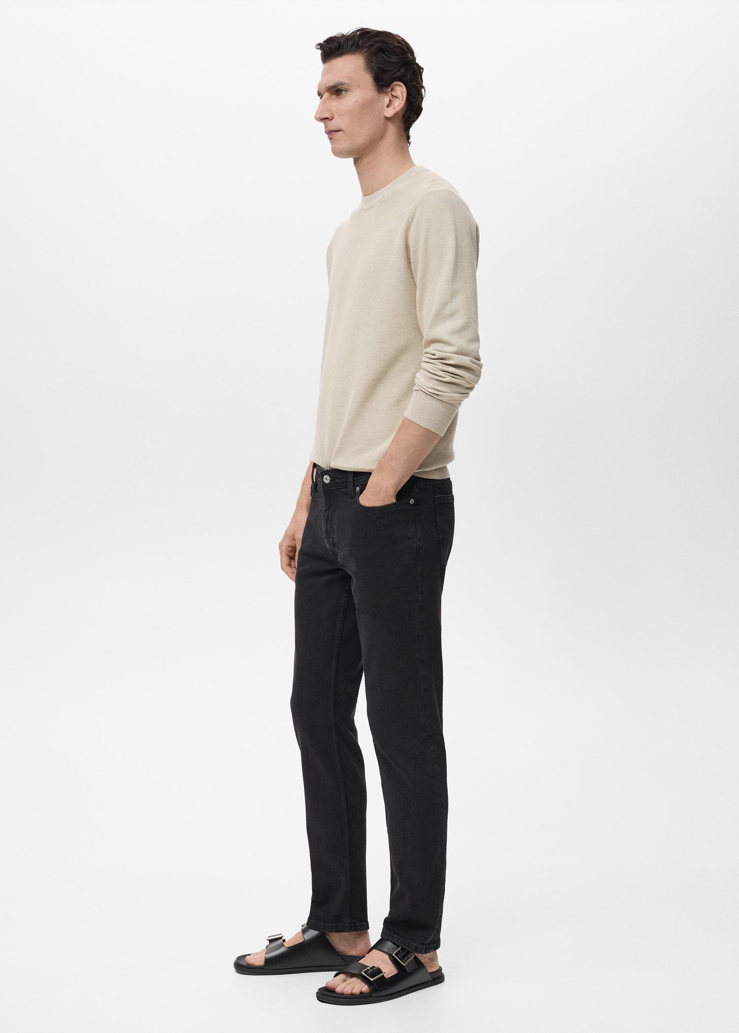 Slim fit black Jan jeans - Men | MANGO USA Product Image