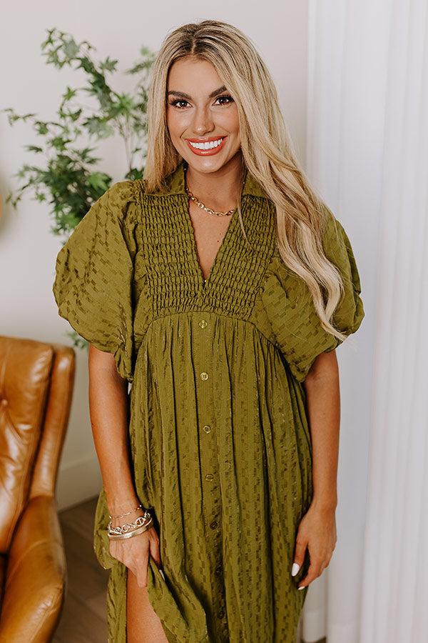 Wine Tasting Ready Midi in Olive Product Image